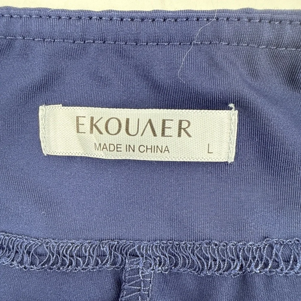 Ekouaer Women's blue‎ skort skirt golf skirt Size L
